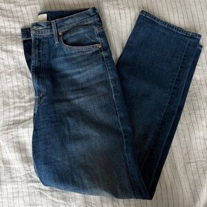MOTHER High Waisted Straight Jeans